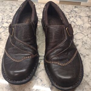 Clarks Bendable Brown Leather Women's 7.5M